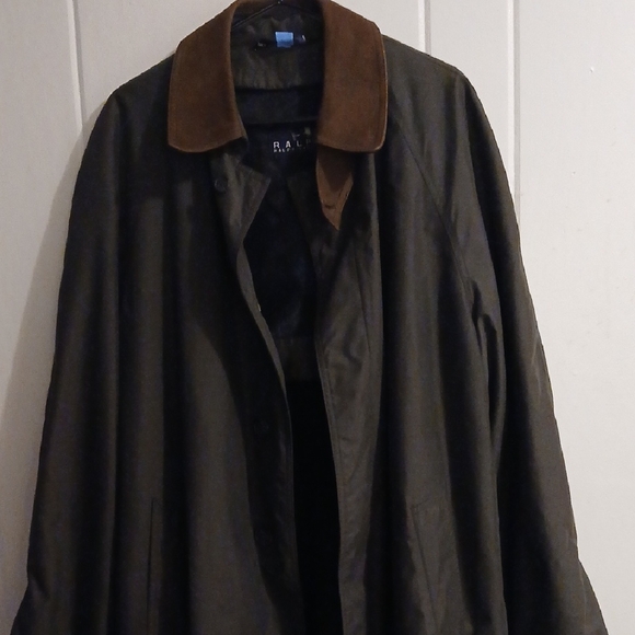 Ralph Lauren Other - Ralph Lauren Olive Trench Coat with Brown Collar